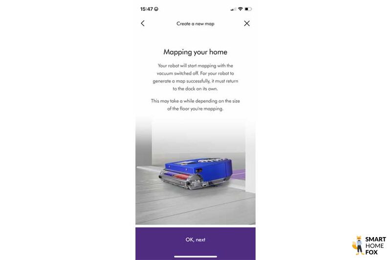 Dyson 360 Vis Nav: Kartierung